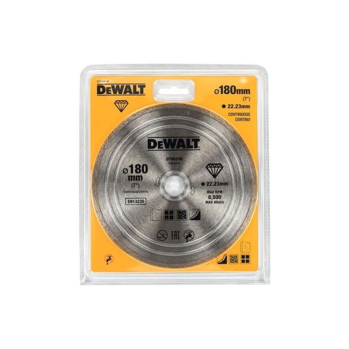 DeWALT - Disc diamantat continuu pentru placi ceramice, 180x22.23mm [DT40206-QZ]