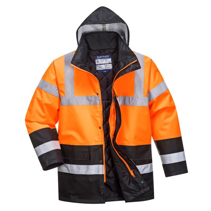 PORTWEST - Jacheta TRAFFIC HI-VIS TWO TONE, portocaliu/negru, mas. XXL [S467ORR-XXL]