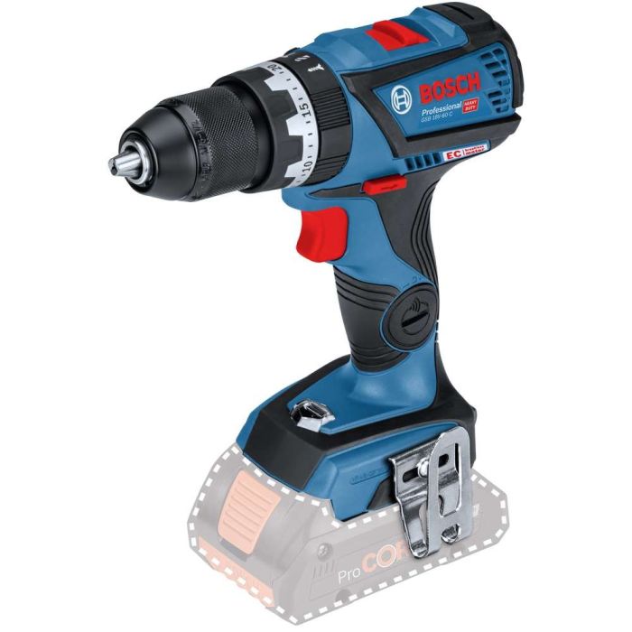 BOSCH - Masina de gaurit si insurubat cu percutie 60Nm, GSB 18V-60 C, 18V, fara acumulator si incarcator [06019G2102]