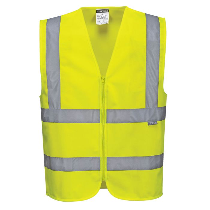 PORTWEST - Vesta HI-VIS cu fermoar, galben fluorescent, mas. 3XL [C375YER-XXXL]