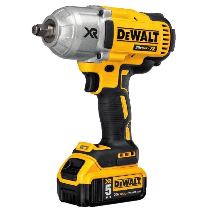 DeWALT - Masina de insurubat cu impact 950Nm, patrat 1/2", cu 2 acumulatori 18V, 5.0Ah, incarcator, valiza, prindere cu HOG-Ring [DCF899HP2-QW]