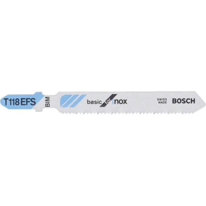 BOSCH - Panza fierastrau vertical T 118 EFS, 57/1.4mm pentru inox, 5 bucati [2608636497]