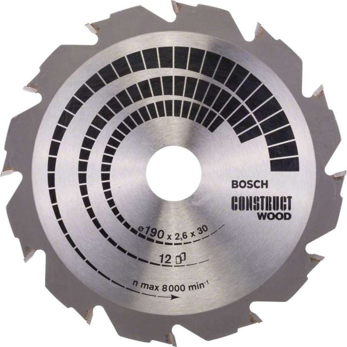 BOSCH - Panza fierastrau circular Construct Wood 190x30mm, 12 dinti [2608640633]