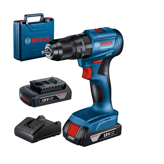 Masina de gaurit si insurubat cu percutie Bosch GSB 185-LI, cu acumulator