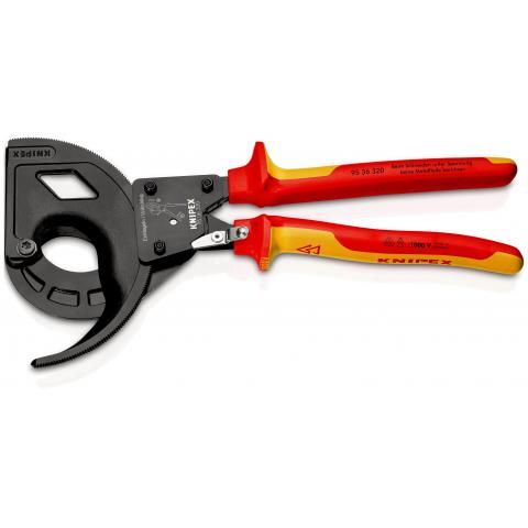 KNIPEX - Cleste pentru taiat cabluri - principiul clichetului 320 mm, VDE [9536320]