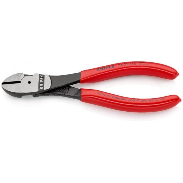 Knipex - Cleste cu tais cu manere de plastic 160 mm [7401160]