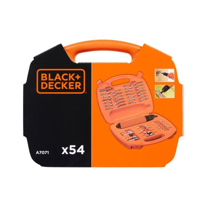 Black+Decker - Set surubelnita cu 54 biti [A7071-XJ]