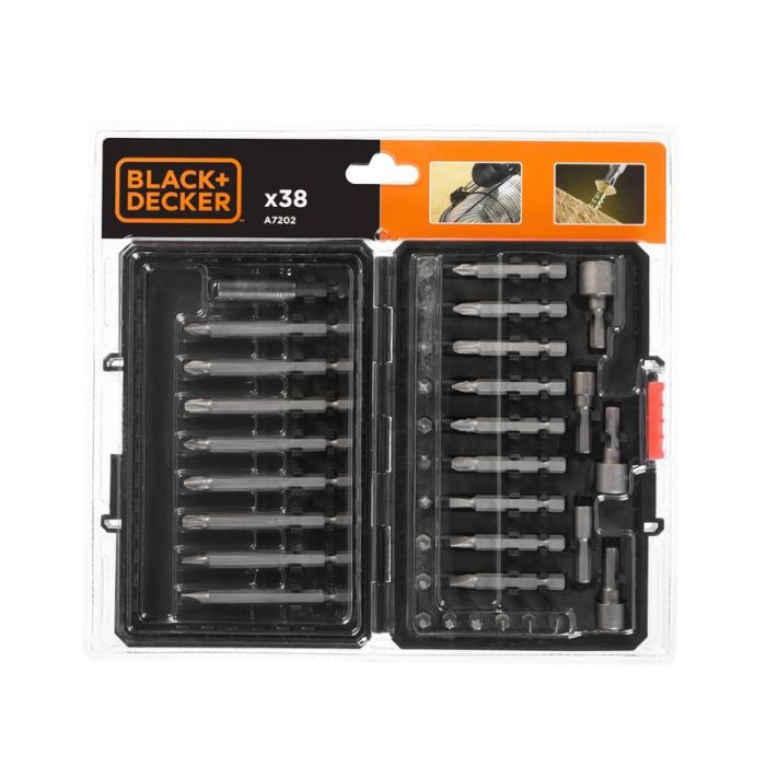 Black+Decker - Set mixt de gaurit si insurubat de 38 piese [A7202-XJ]