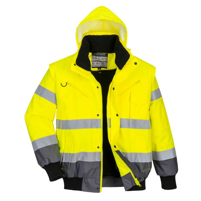 PORTWEST - Jacheta CONTRAST BOMBER, galben/gri, mas. L [C465YGY-L]