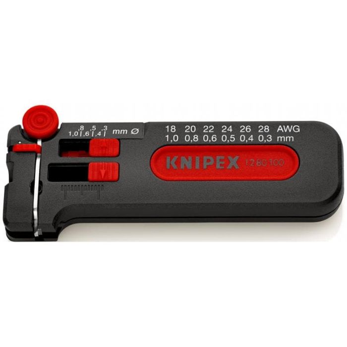 Knipex - Cleste dezizolator mini 0.30 - 1.0 mm, blister [1280100SB]