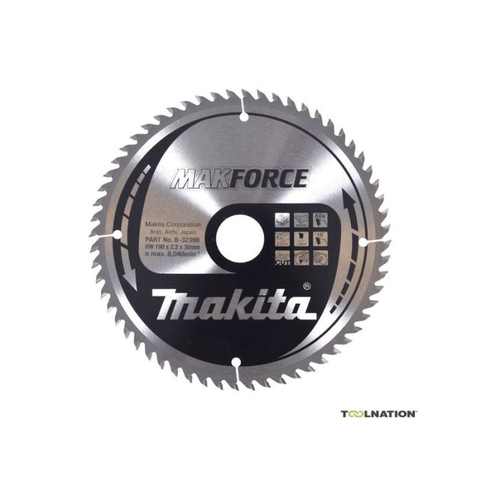 Makita - Panza fierastrau circular Makforce pentru lemn extrafin, 190x30mm, 60 dinti [B-32390]