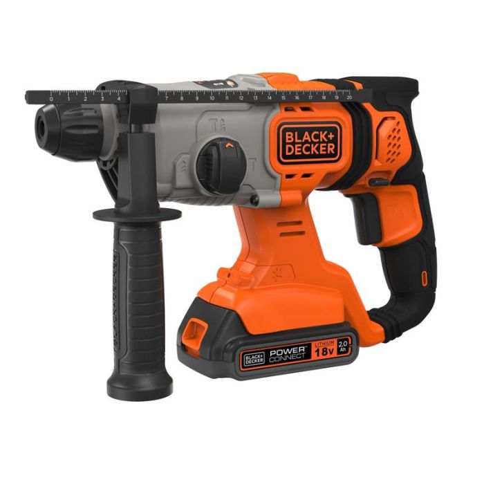 Black+Decker - Ciocan rotopercutor SDS Plus 18V, 1x2.0Ah Kit [BCD900D1S-QW]