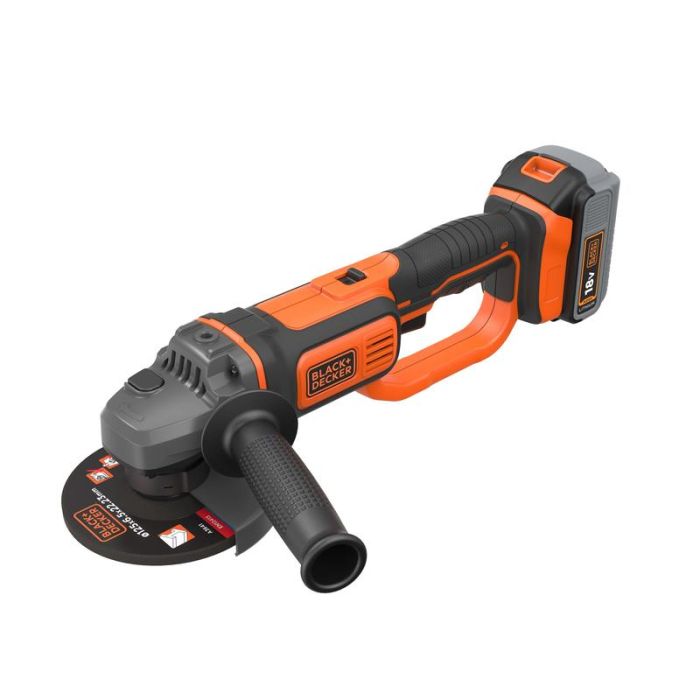 Black+Decker - Polizor unghiular cu acumulator 18V, 4.0 Ah, 125mm [BCG720M1-QW]