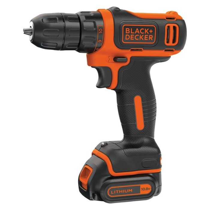 Black+Decker - Masina de gaurit si insurubat 26Nm, cu acumulator 10.8V, 1.5Ah, incarcator [BDCDD12-QW]