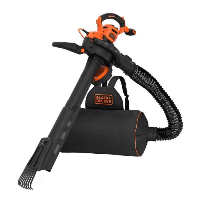 Black+Decker - Pachet suflanta si aspirator 3000W, 72 l, BackPack BlowerVac Strap Rake [BEBLV301-QS]