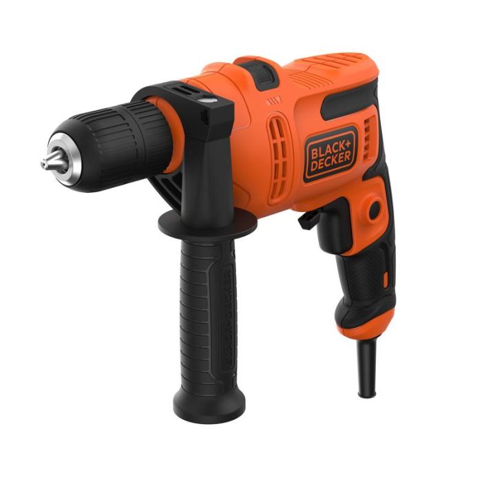 Black+Decker - Masina de gaurit cu percutie 500W, mandrina 13mm [BEH200-QS]