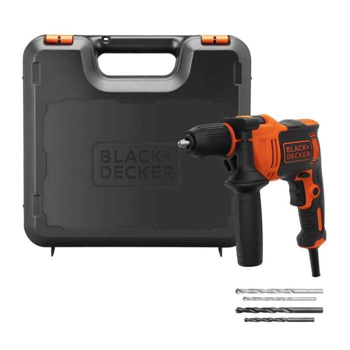 Black+Decker - Masina de gaurit cu percutie 710W, mandrina 13mm [BEH710-QS]