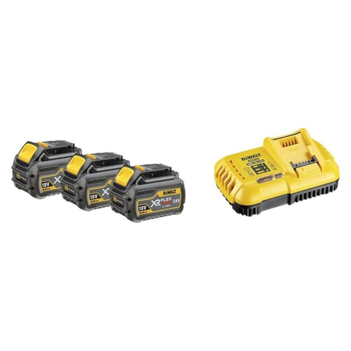 DeWALT - Set 3x acumulator Li-Ion XR Flexvolt 18/54V, 6.0Ah + incarcator [DCB118T3-QW]