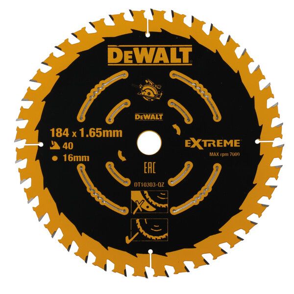 DeWALT - Panza fierastrau circular Extreme 184x16mm, 40 dinti [DT10303] 