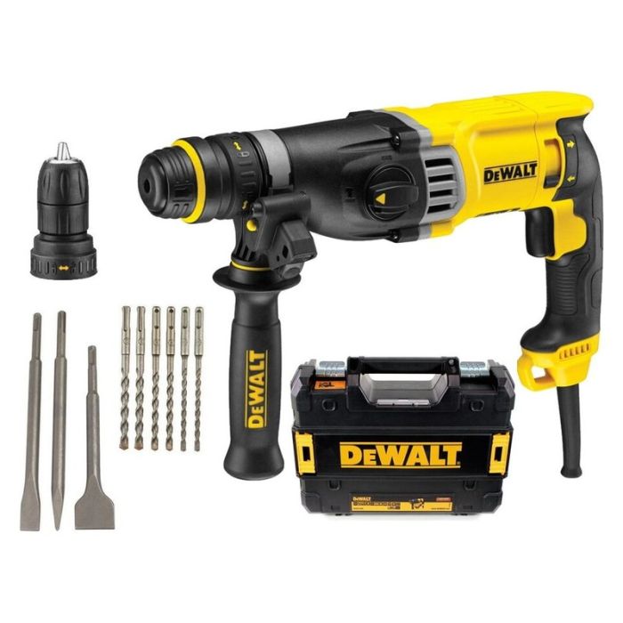 DeWALT - Ciocan rotopercutor SDS Plus 230V, 900W, 3 J, 28mm, 3.1kg, TSTAK + accesorii [D25144KP-QS]