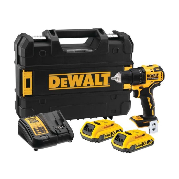 DeWALT - Masina de gaurit si insurubat 65Nm, cu 2 acumulatori Li-Ion XR 18V, 2.0Ah, incarcator, valiza [DCD708D2T-QW]