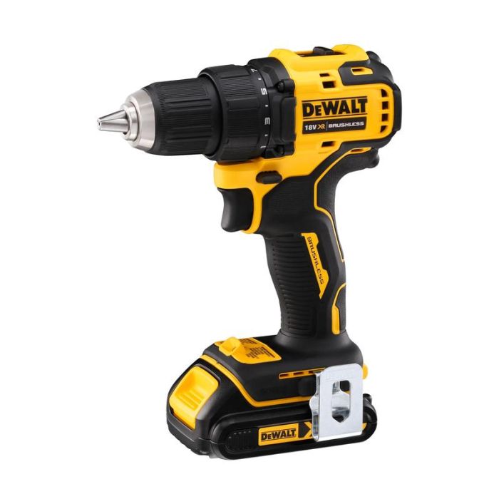 DeWALT - Masina de gaurit si insurubat 65Nm, cu 2 acumulatori Li-Ion XR 18V, 1.5Ah, incarcator, valiza [DCD708S2T-QW]