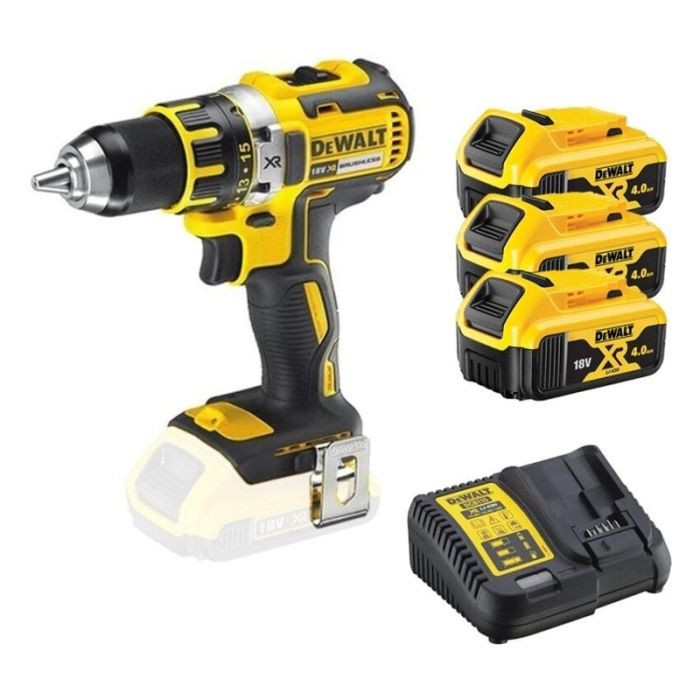 DeWALT - Masina de gaurit si insurubat 60Nm, cu 3 acumulatori Li-Ion 18V, 4.0Ah, incarcator, valiza [DCD790M3-QW]