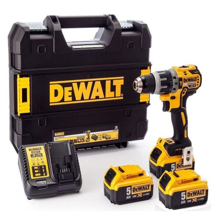 DeWALT - Masina de gaurit si insurubat cu percutie 95Nm, cu 3 acumulatori 18V, 5.0Ah, incarcator, valiza [DCD996P3-QW]