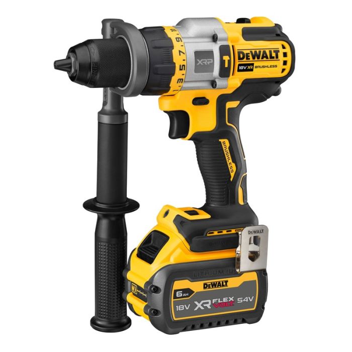 DeWALT - Masina de gaurit si insurubat cu percutie 126Nm, cu acumulator Li-Ion 18V, 6.0Ah, incarcator, valiza [DCD999T1-QW]