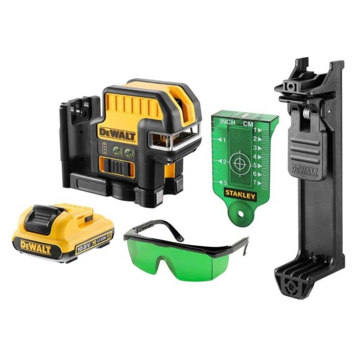 DeWALT - Nivela laser cu 2 puncte in cruce, lumina verde, acumulator 10.8 V [DCE0822D1G-QW]