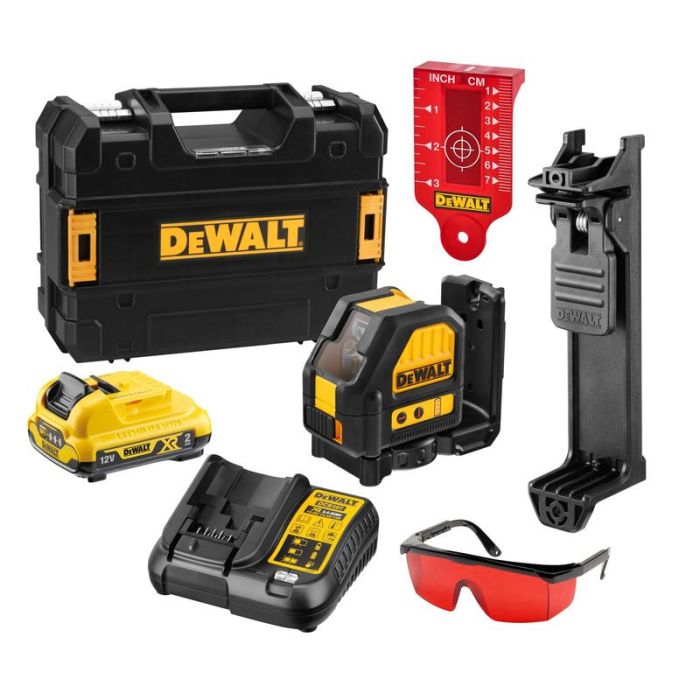 DeWALT - Nivela laser in cruce, autonivelanta, 10,8V fascicul rosu [DCE088D1R-QW]