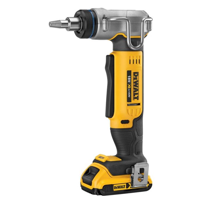 DeWALT - Masina pentru expandat tevi PEX 3/8", 1" cu 2 acumulatori 18V, 2x2.0Ah, valiza de transport [DCE400D2-QW]