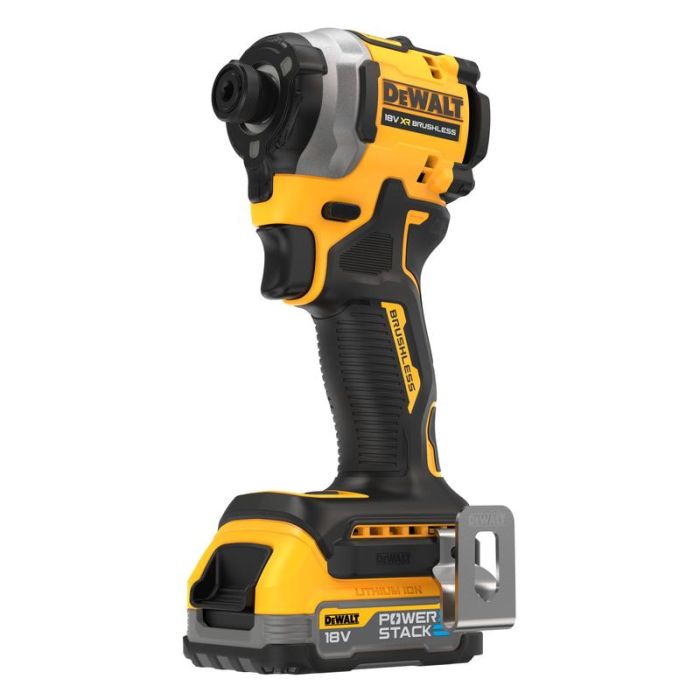 DeWALT - Masina de insurubat cu impact 206Nm, Hex 1/4", cu 2 acumulatori 18V, 1.7Ah, incarcator, valiza [DCF850E2T-QW]