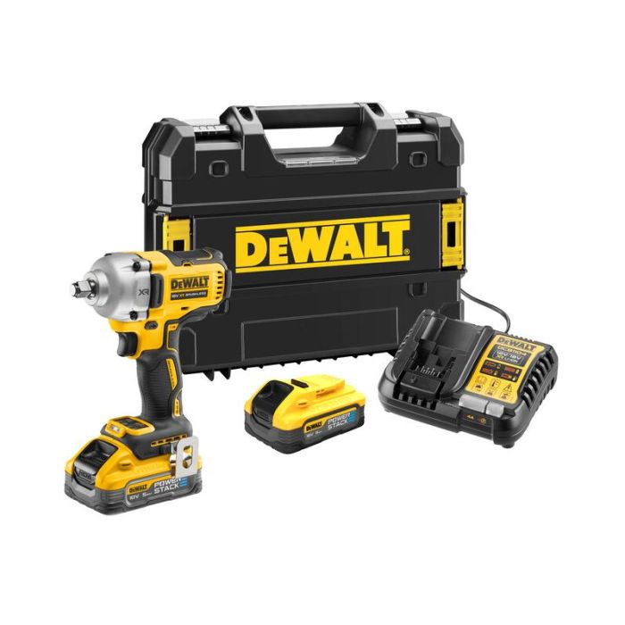 DeWALT - Masina de insurubat cu impact 812Nm, patrat 1/2", cu 2 acumulatori 18V, 5.0Ah, incarcator, valiza [DCF891H2T-QW]