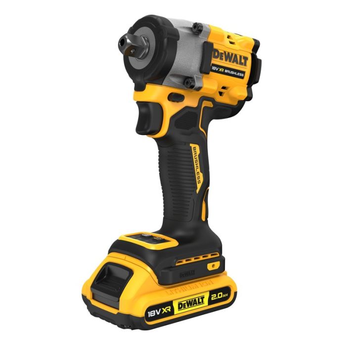 DeWALT - Masina de insurubat cu impact 406Nm, patrat 1/2", cu 2 acumulatori 18V, 2.0Ah, incarcator, valiza [DCF922D2T-QW]