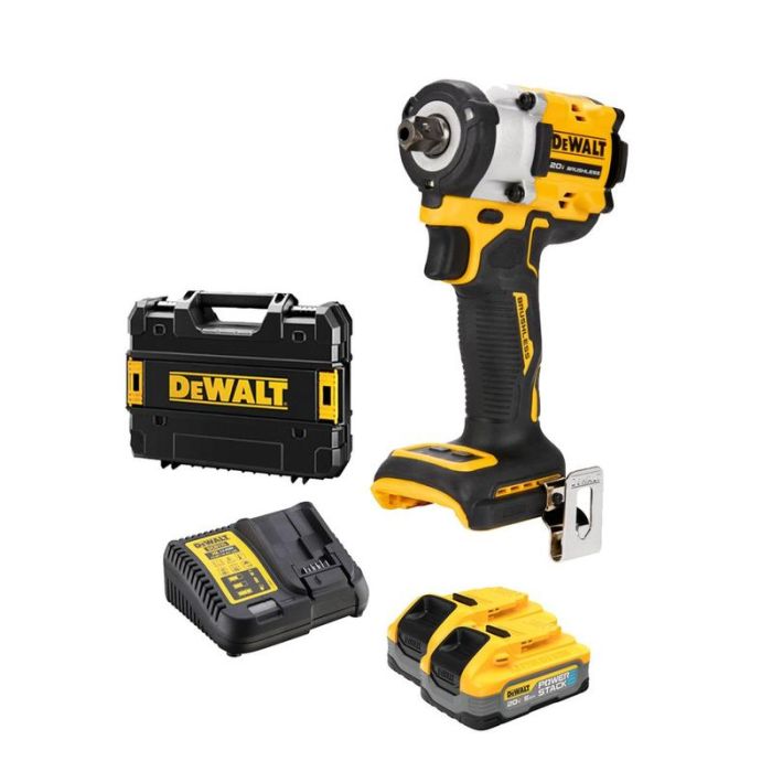 DeWALT - Masina de insurubat cu impact 406Nm, patrat 1/2", cu 2 acumulatori 18V, 5.0Ah, incarcator, valiza [DCF922H2T-QW]