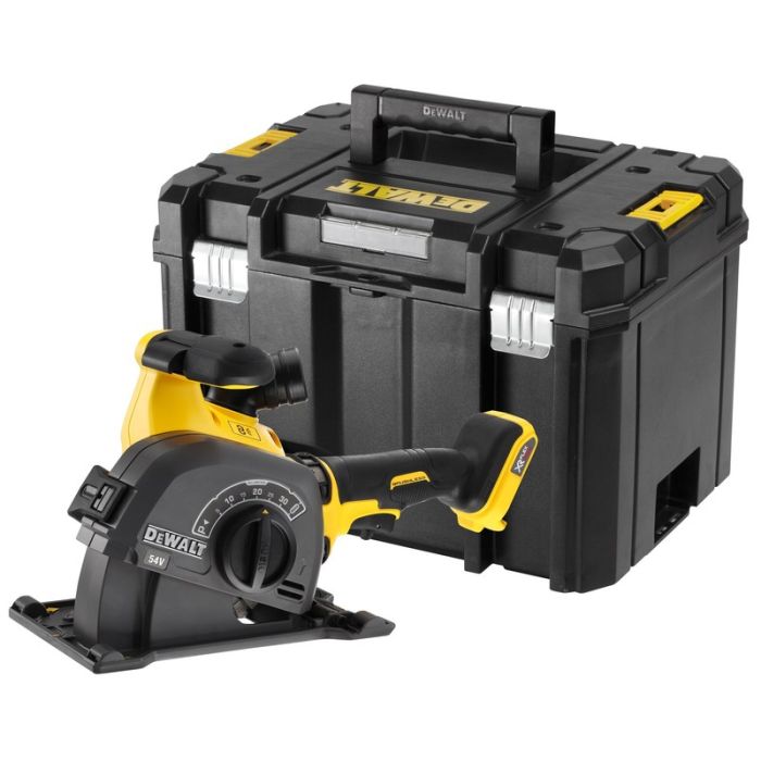 DeWALT - Masina de canelat, 125mm, latime de taiere 8-35mm, compatibil cu acumulator 54V si cutie TSTAK [DCG200NT-XJ]