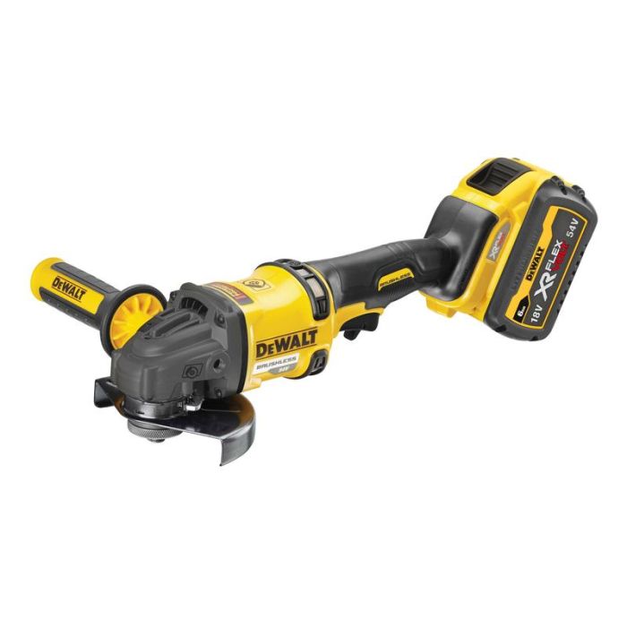 DeWALT - Polizor unghiular 125 mm 54V XR, 2 acumulatori XR Flexvolt 6.0Ah, TSTAK [DCG418T2-QW]