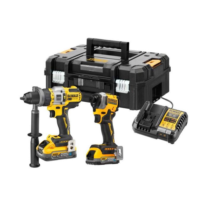 DeWALT - Set 2 scule premium DCD999, DCF850, 1x18V x1.7Ah , 1x5.0Ah PowerStack , incarcator , cutie TSTAK [DCK2052H1E1T-QW]