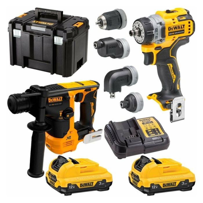 DeWALT - Set 2 scule 12V, DCD703N, DCH072N, 2x3.0Ah, cutie TSTAK [DCK2101L2T-QW]