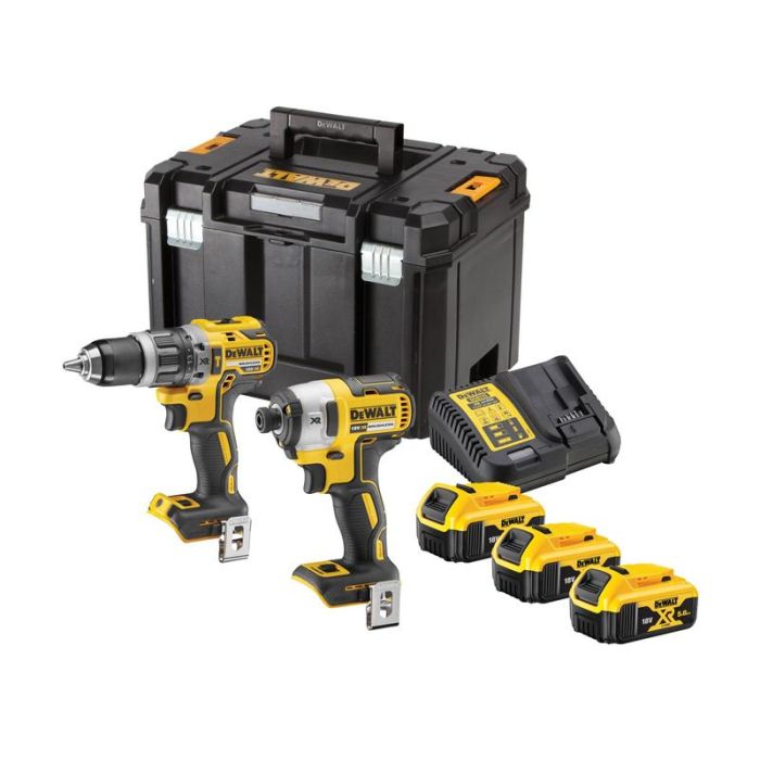 DeWALT - Set 2 scule 18V DCD796, DCF887, 3 acumulatori 5Ah, incarcator, cutie DS150 [DCK266P3-QW]