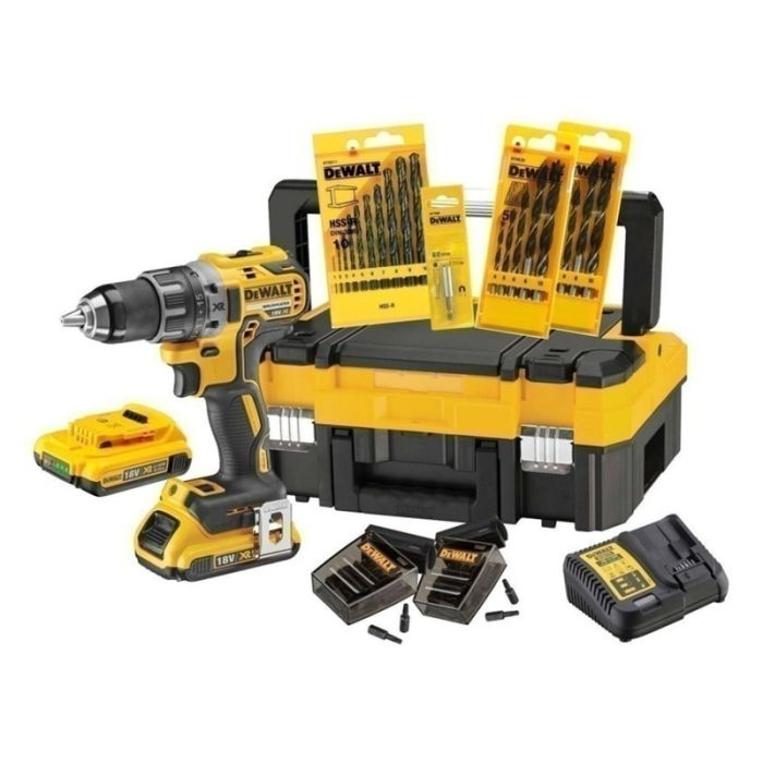 DeWALT - Masina de gaurit si insurubat 70Nm, cu 2 acumulatori Li-Ion 18V, 2.0Ah, incarcator, valiza + accesorii [DCK791D2T-QW]