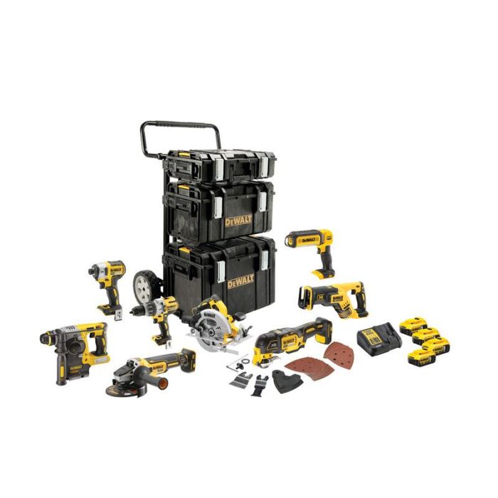 DeWALT - Set 8 scule 18V, DCS355, DCL050, DCH273, DCD996, DCG405, DCF887, DCS570, DCS367 [DCK853P4-QW]