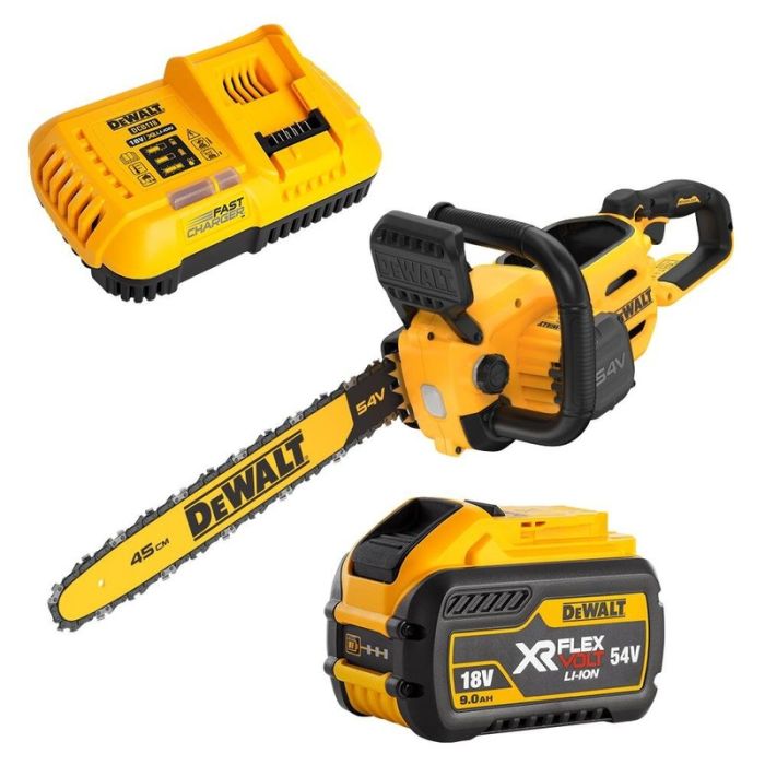 DeWALT - Fierastrau cu lant 450mm, cu acumulator 54V 9.0Ah  [DCMCS574X1-QW]