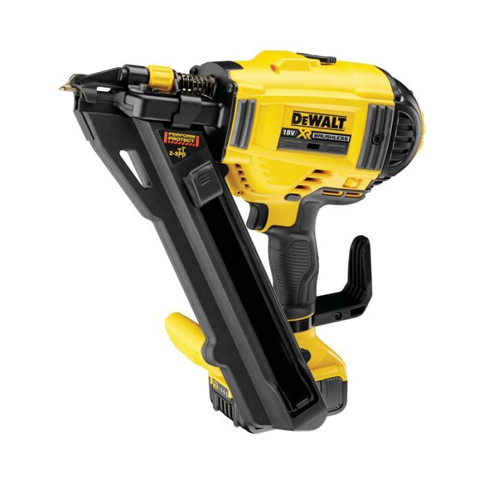 DeWALT - Pistol de batut cuie in metal, 40-60mm, 4mm, 33 grd, cu acumulator 18V 2x5.0Ah, cutie [DCN693P2-QW]