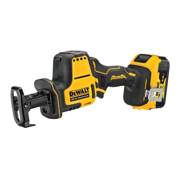 DeWALT - Fierastrau sabie 18V, fara perii, 90mm, 2x5.0Ah, TSTAK [DCS369P2-QW]