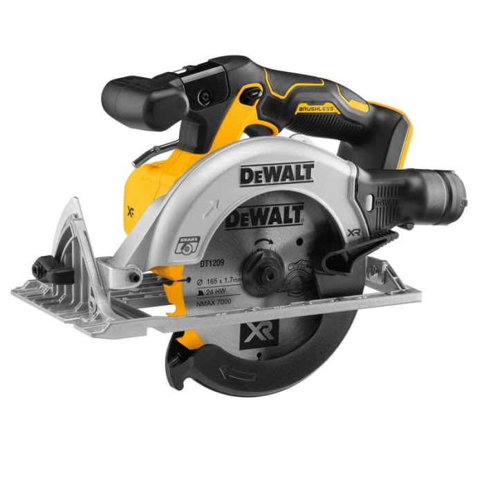 DeWALT - Fierastrau circular 18V, fara perii, panza 165x20mm, taiere max 55mm, fara acumulator si incarcator, TSTAK [DCS565NT-XJ]