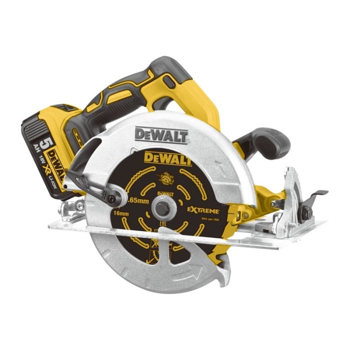 DeWALT - Fierastrau circular 18V, fara perii, panza 184x16mm, taiere max 64mm, fara acumulator si incarcator, TSTAK [DCS570NT-XJ]