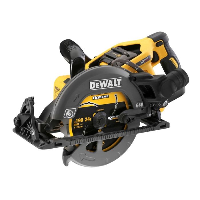 DeWALT - Fierastrau circular 54V, fara perii, panza 190x30mm, taiere max 65mm, 2x6.0Ah, cutie de carton [DCS577T2-QW]