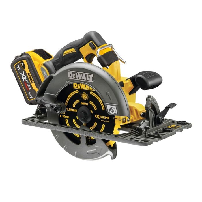 DeWALT - Fierastrau circular 54V, fara perii, panza 190x30mm, taiere max 61mm, 2x9.0Ah, TSTAK [DCS579X2-QW]